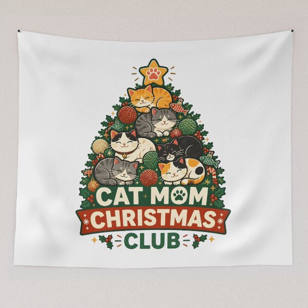 Item preview, Cat Mom Christmas Club Cute Feline Holiday Tree Design designed and sold by KristenosNehk.