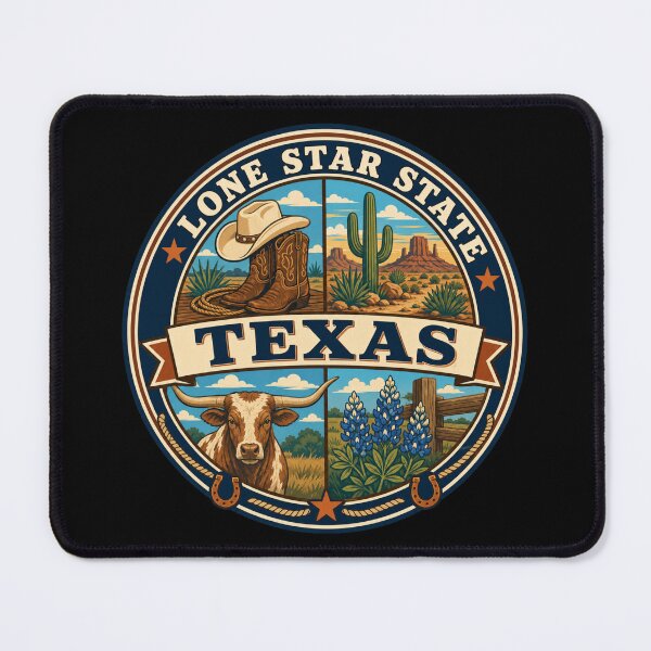 Item preview, Texas Lone Star State Western Cowboy Vintage Badge designed and sold by DreamLayerStudio.