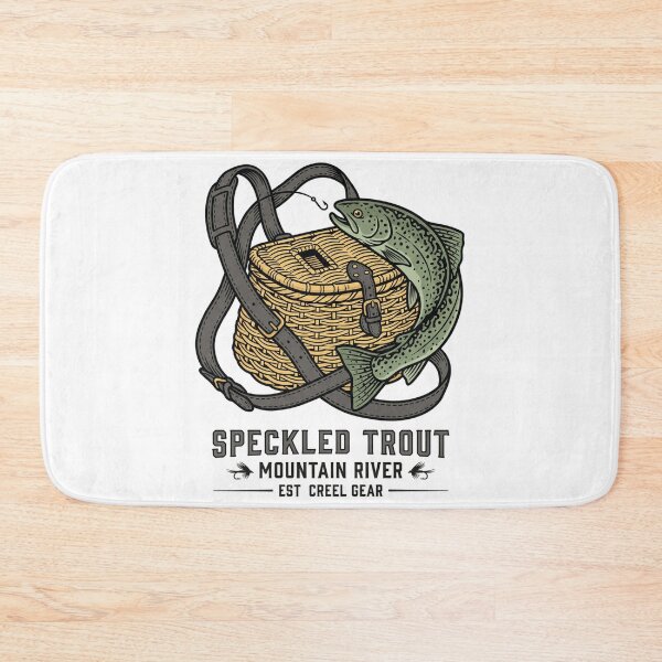 Item preview, Vintage Wicker Fishing Creel Speckled Trout Mountain River Angler Aesthetic designed and sold by Animer-art1.
