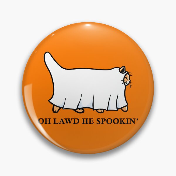 Item preview, Copy of Oh Lawd He Spookin Ginger Cat Black Text designed and sold by KilkennyCat Art.
