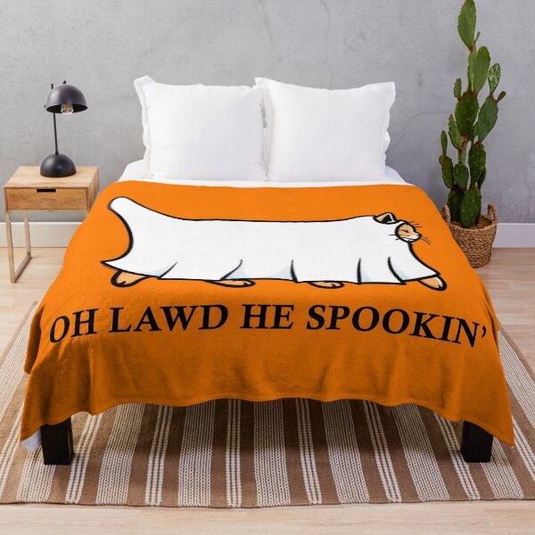 Item preview, Copy of Oh Lawd He Spookin Ginger Cat Black Text designed and sold by KilkennyCat Art.
