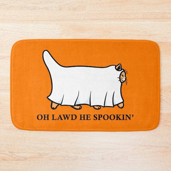 Item preview, Copy of Oh Lawd He Spookin Ginger Cat Black Text designed and sold by KilkennyCat Art.
