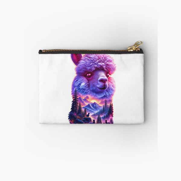 Item preview, Neon Alpaca Mountain Landscape Double Exposure Art  designed and sold by LC&LCPlatform.