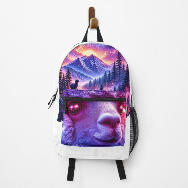 Item preview, Neon Alpaca Mountain Landscape Double Exposure Art designed and sold by LC&LCPlatform.