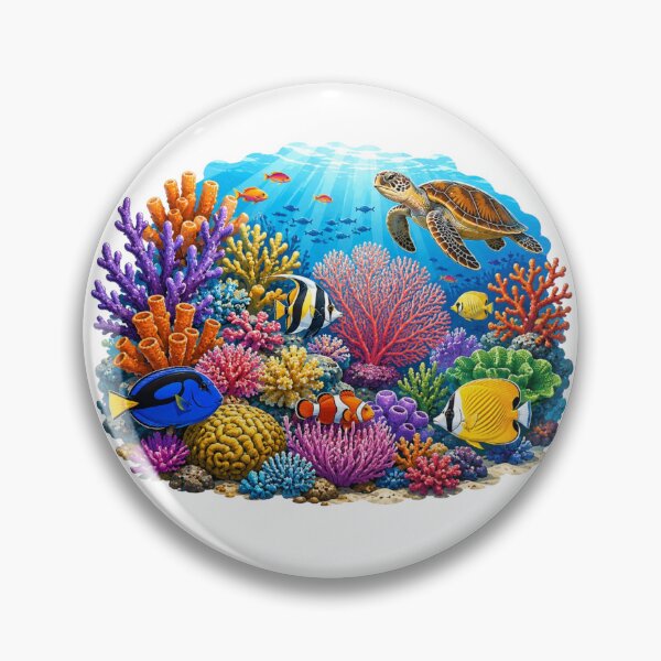 Item preview, Colorful Coral Reef / Tropical Ocean designed and sold by Myra365Art.