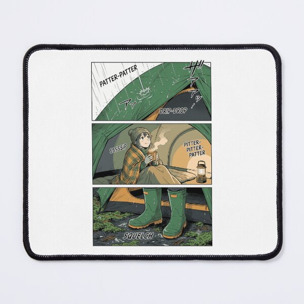 Item preview, Rainy Day Tent Camping Cozy Anime Girl Manga Comic Panel Aesthetic designed and sold by Animer-art1.