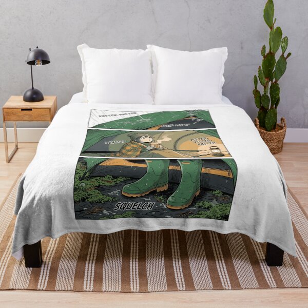 Item preview, Rainy Day Tent Camping Cozy Anime Girl Manga Comic Panel Aesthetic designed and sold by Animer-art1.