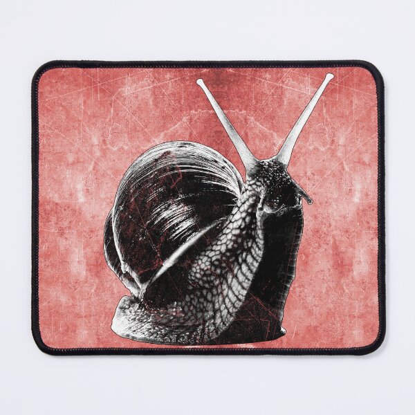 Item preview, Red Roman Snail Dark Natural History Macro Portrait Shell Art designed and sold by Ghoul Enterprises.