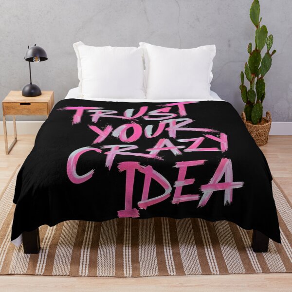 Item preview, Trust Your Crazy Idea – Bold Pink Motivational Quote Typography designed and sold by Dyan4.