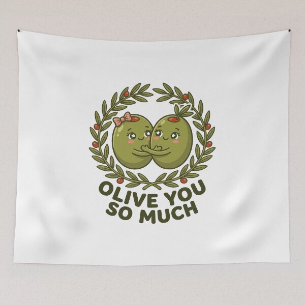 Item preview, Olive You So Much white designed and sold by domostore.