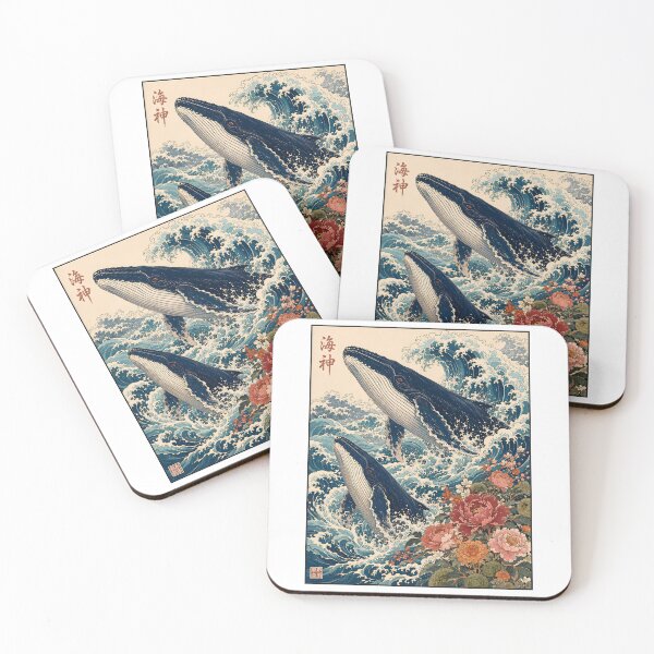 Item preview, Japanese Whale Great Wave Vintage Art designed and sold by bobcatmarty.