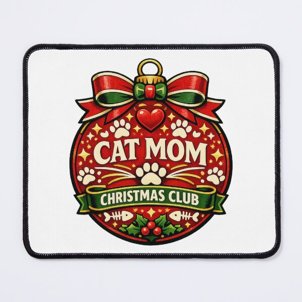Item preview, Cat Mom Christmas Club Cat Paw Christmas Ornament Design designed and sold by KristenosNehk.
