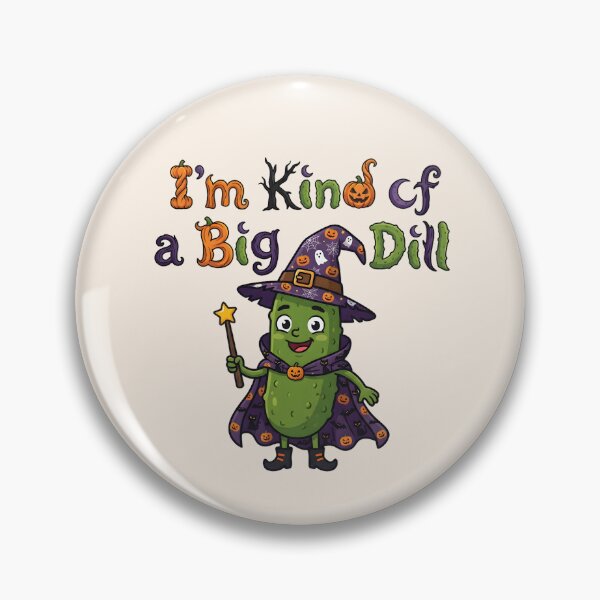 Aperçu de l'œuvre Je suis un peu comme un gros cornichon d'Halloween à l'aneth créée et vendue par GuildedWordGraphics.