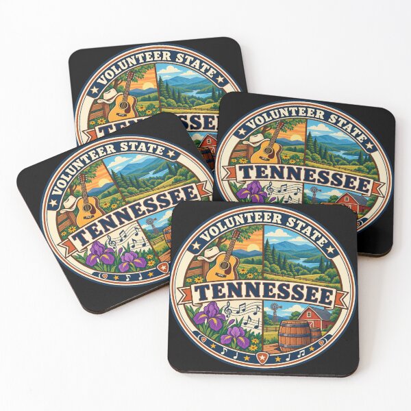 Item preview, Tennessee Volunteer State Country Music Vintage Badge designed and sold by DreamLayerStudio.