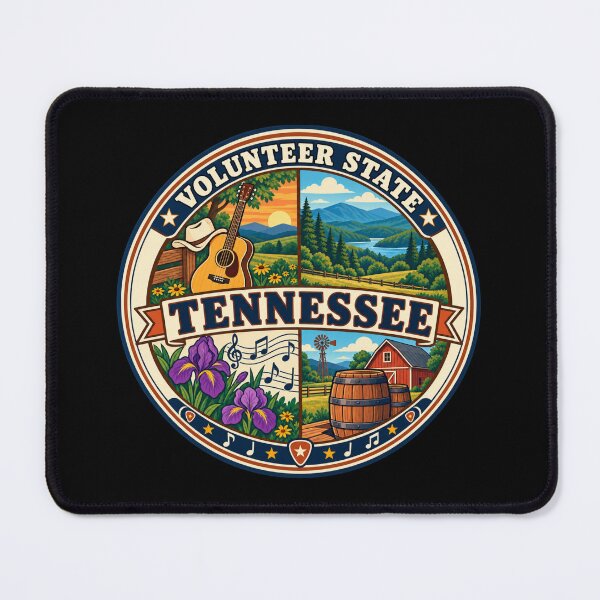 Item preview, Tennessee Volunteer State Country Music Vintage Badge designed and sold by DreamLayerStudio.