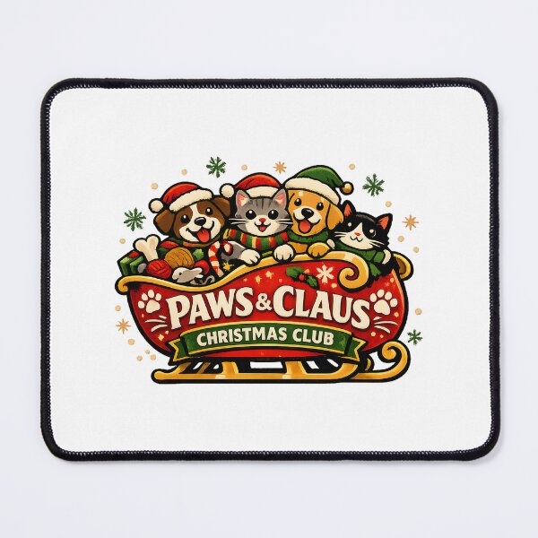 Item preview, Paws & Claus Cute Pet Sleigh Christmas Design designed and sold by KristenosNehk.