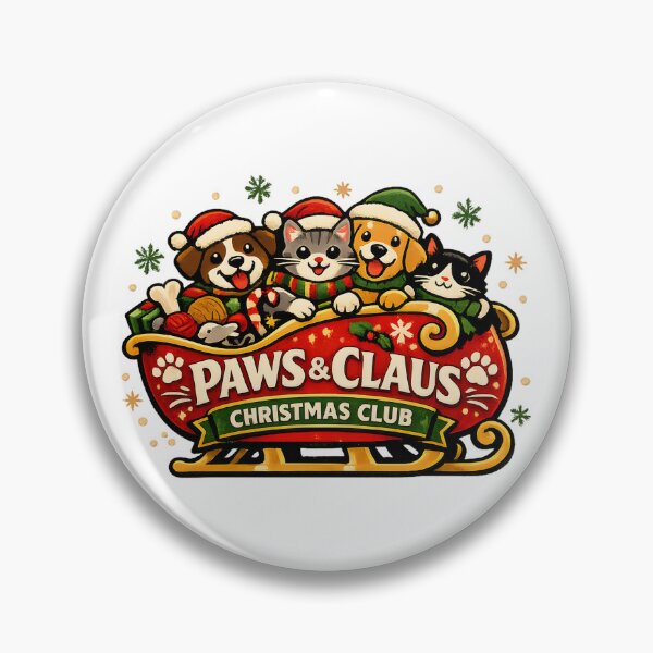 Item preview, Paws & Claus Cute Pet Sleigh Christmas Design designed and sold by KristenosNehk.
