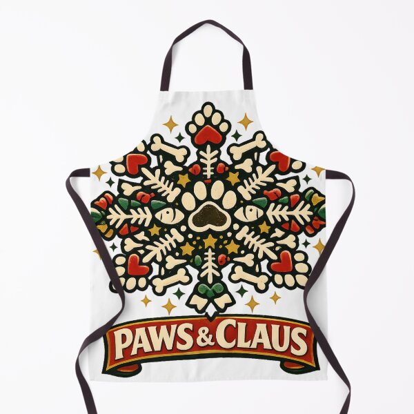 Item preview, Paws & Claus Paw Print Snowflake Holiday Design designed and sold by KristenosNehk.