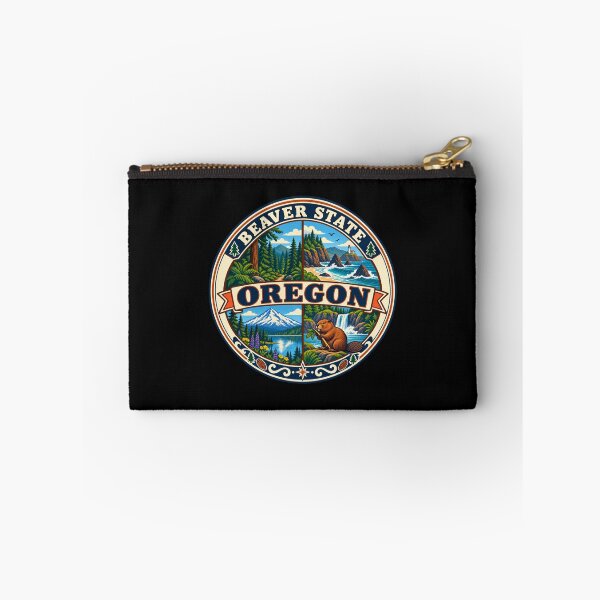Item preview, Oregon Beaver State Pacific Northwest Nature Vintage Badge designed and sold by DreamLayerStudio.