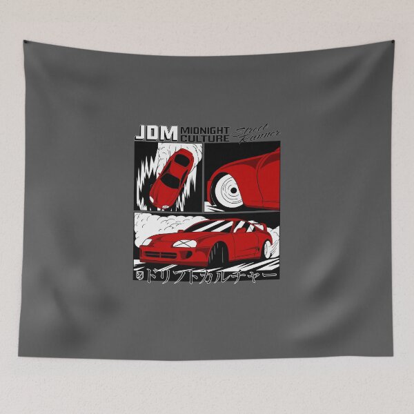 Item preview, Mk4 Supra Drifting Comic Book Spread (Red) designed and sold by Demetros Design Studio.