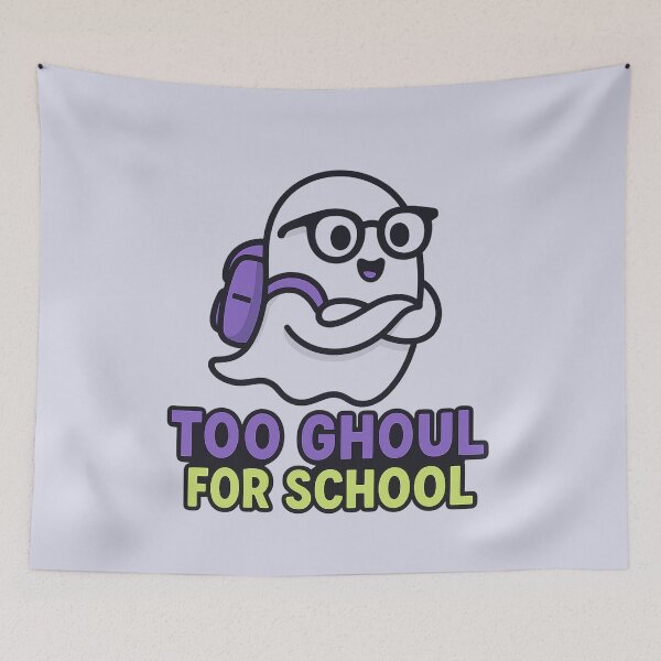 Item preview, Too Ghoul For School Cute Ghost Back To School Halloween Pun designed and sold by QCena.