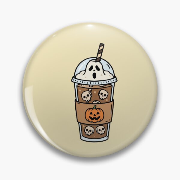 Item preview, Spooky Ghost Pumpkin Iced Coffee designed and sold by wingoo22.