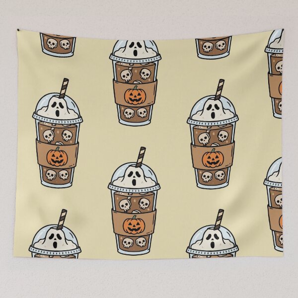Item preview, Spooky Ghost Pumpkin Iced Coffee designed and sold by wingoo22.