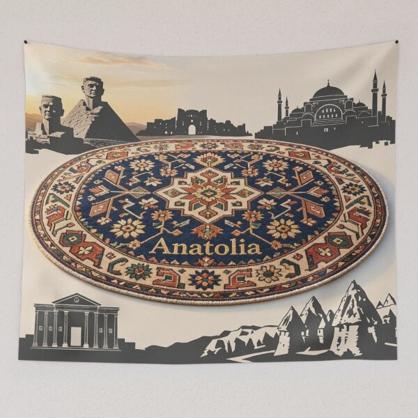 Item preview, Anatolia Turkish Carpet Design with Historical Landmarks designed and sold by Breezes-of-Ida.