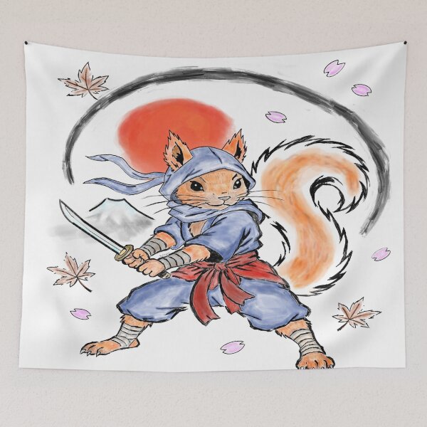 Item preview, Samurai Squirrel designed and sold by SecretSquirrellDesigns.