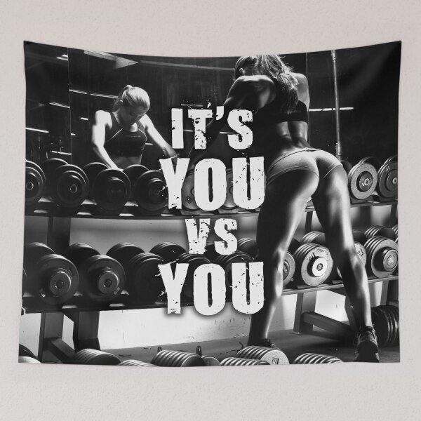 Item preview, Its YOU vs YOU - Women's Fitness Inspirational Workout Quote designed and sold by superfitstuff.