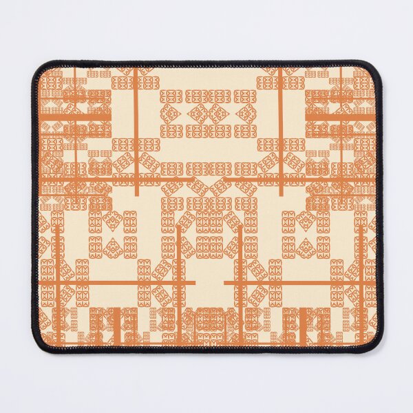 Item preview, Orange Geometric Matrix Seamless Pattern designed and sold by PoeticRecipeST.