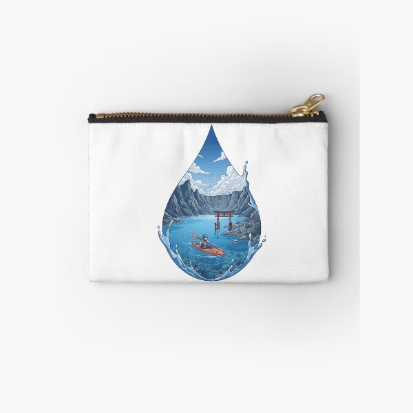 Item preview, Anime Kayaking Alpine Lake Torii Gate Water Drop Adventure Aesthetic designed and sold by Animer-art1.