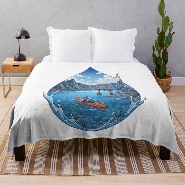 Item preview, Anime Kayaking Alpine Lake Torii Gate Water Drop Adventure Aesthetic designed and sold by Animer-art1.