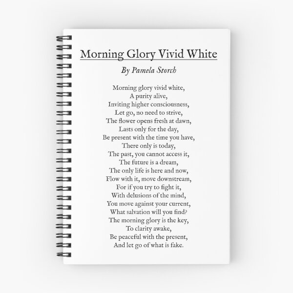 Item preview, Morning Glory Vivid White Poem Writer's Edition designed and sold by Pamela Storch.