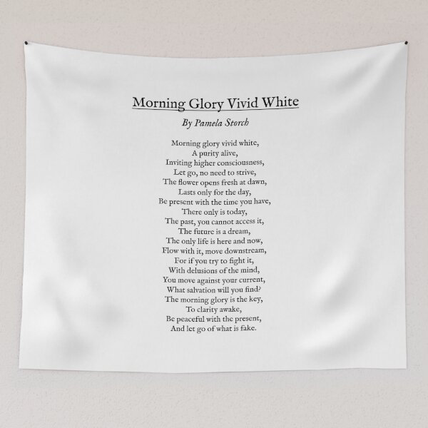 Item preview, Morning Glory Vivid White Poem Writer's Edition designed and sold by Pamela Storch.