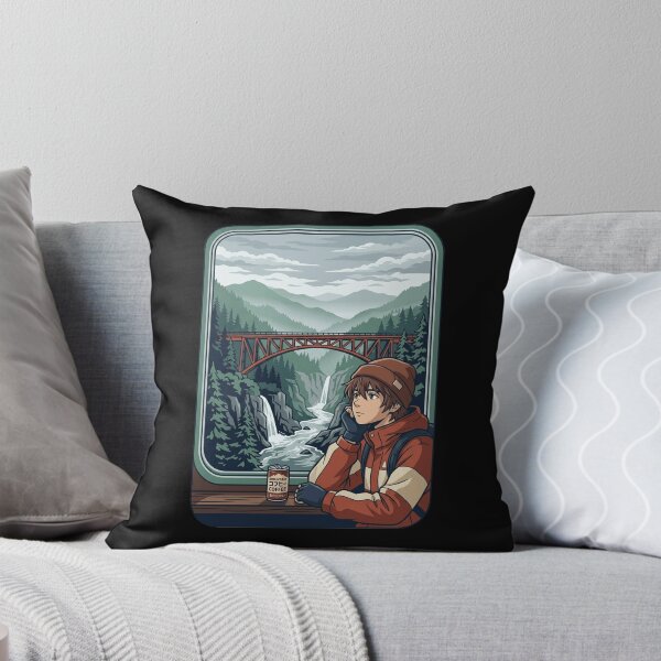 Item preview, Anime Train Journey Mountain Scenic Window Canned Coffee Aesthetic designed and sold by Animer-art1.