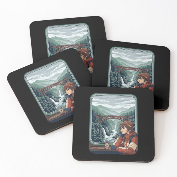 Item preview, Anime Train Journey Mountain Scenic Window Canned Coffee Aesthetic designed and sold by Animer-art1.