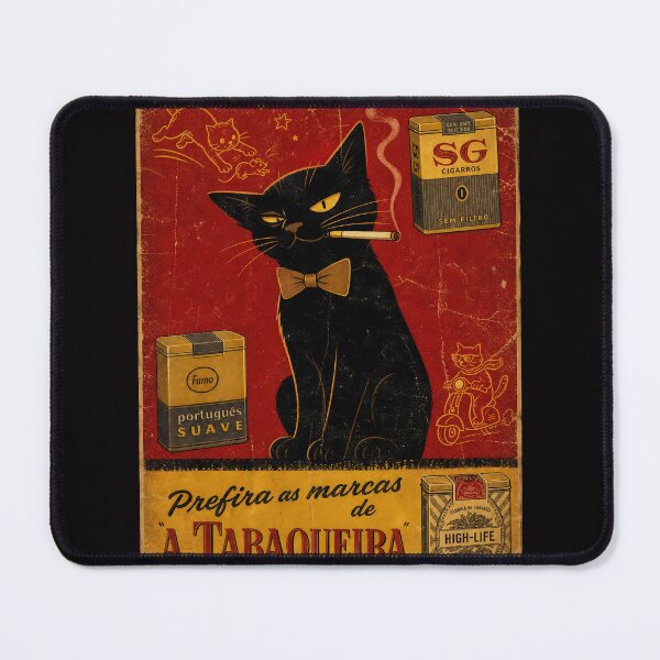 Item preview, Vintage Smokes Cat designed and sold by PurrfectHome.
