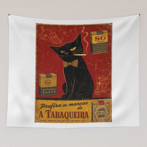 Item preview, Vintage Smokes Cat designed and sold by PurrfectHome.