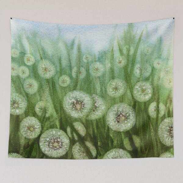 Item preview, Lift Off Time For Watercolour Dandelion Clocks designed and sold by LymphomaLass.