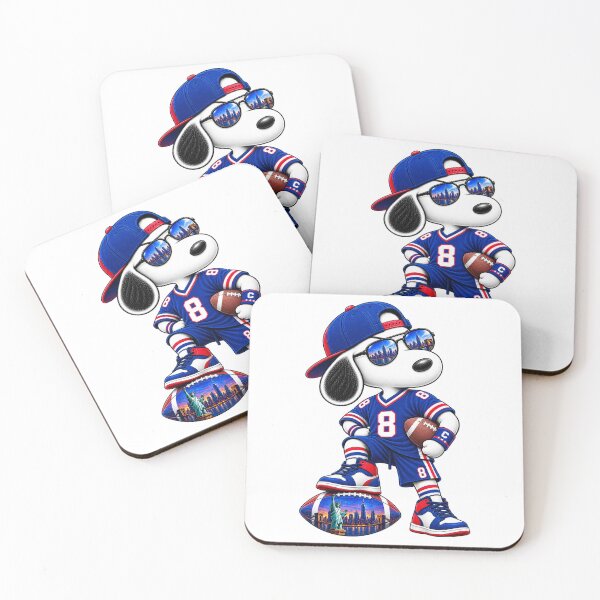 Item preview, New-York-Football Snoopy Wearing Sunglasses And Jersey Number 8 designed and sold by nikolaymotion.