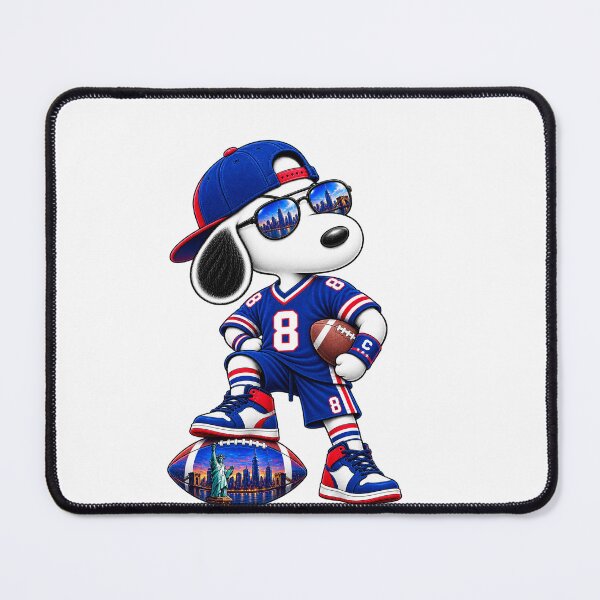 Item preview, New-York-Football Snoopy Wearing Sunglasses And Jersey Number 8 designed and sold by nikolaymotion.