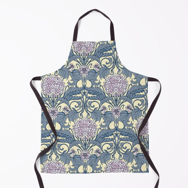Item preview, pastel art nouveau hydrangea vines - pink and steel blue  designed and sold by kobyakov.