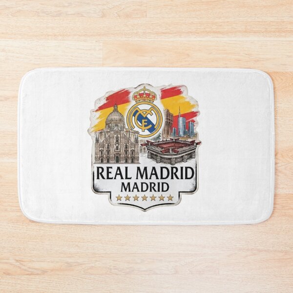 Item preview, Real Madrid Spain Flag Skyline Crest Art designed and sold by annaarthk.