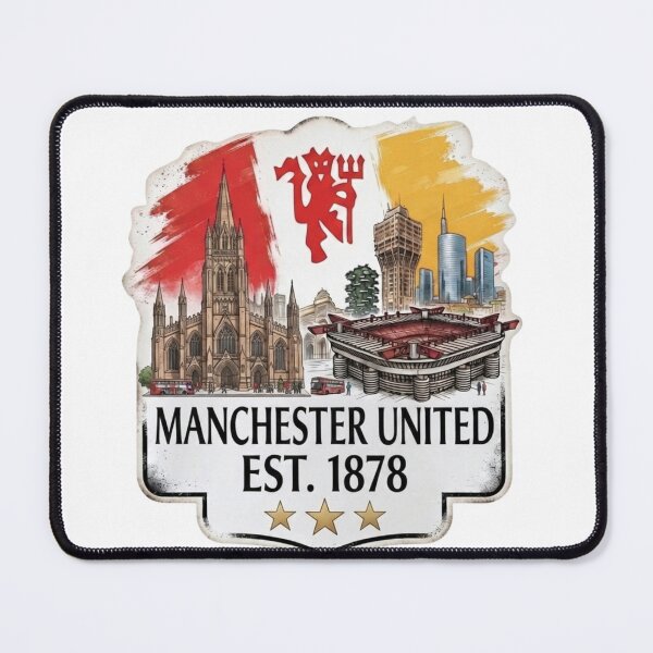 Item preview, Manchester United Red Devils Skyline Football Crest designed and sold by annaarthk.