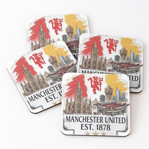 Item preview, Manchester United Red Devils Skyline Football Crest designed and sold by annaarthk.