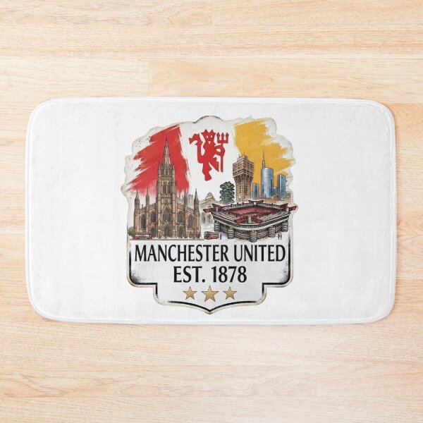 Item preview, Manchester United Red Devils Skyline Football Crest designed and sold by annaarthk.