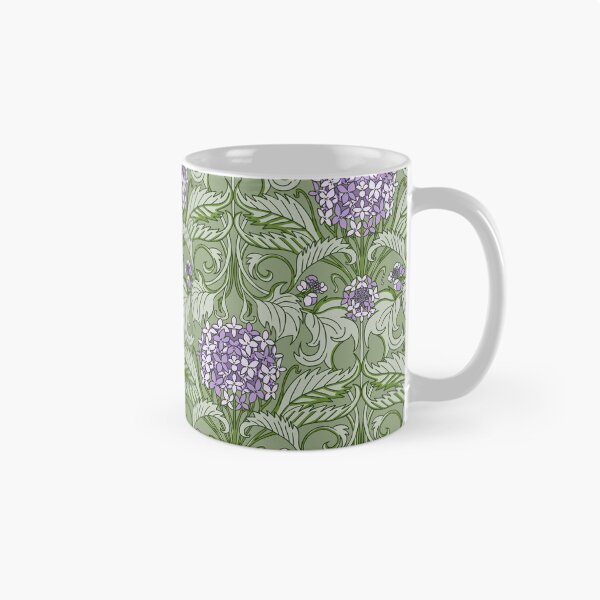 Item preview, art nouveau hydrangea vines - violet and green designed and sold by kobyakov.