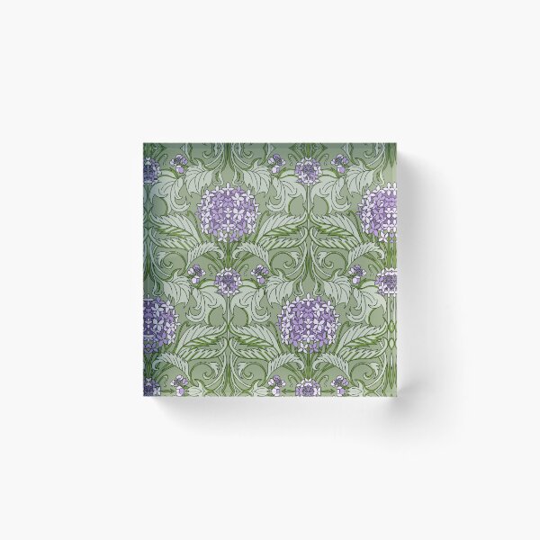 Item preview, art nouveau hydrangea vines - violet and green designed and sold by kobyakov.