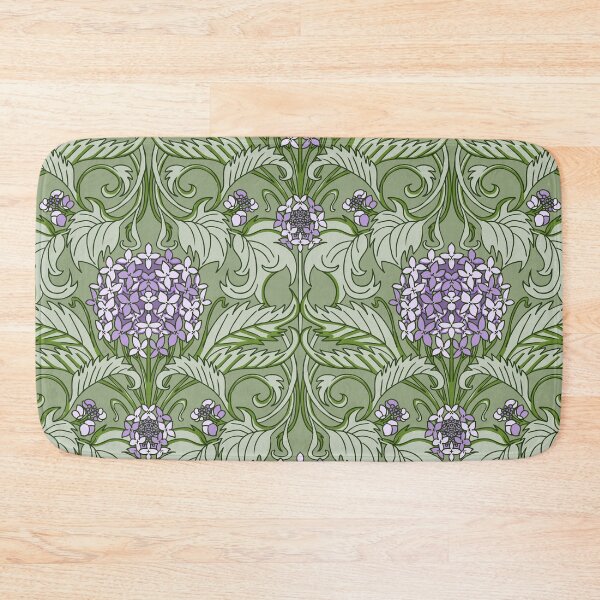 Item preview, art nouveau hydrangea vines - violet and green designed and sold by kobyakov.